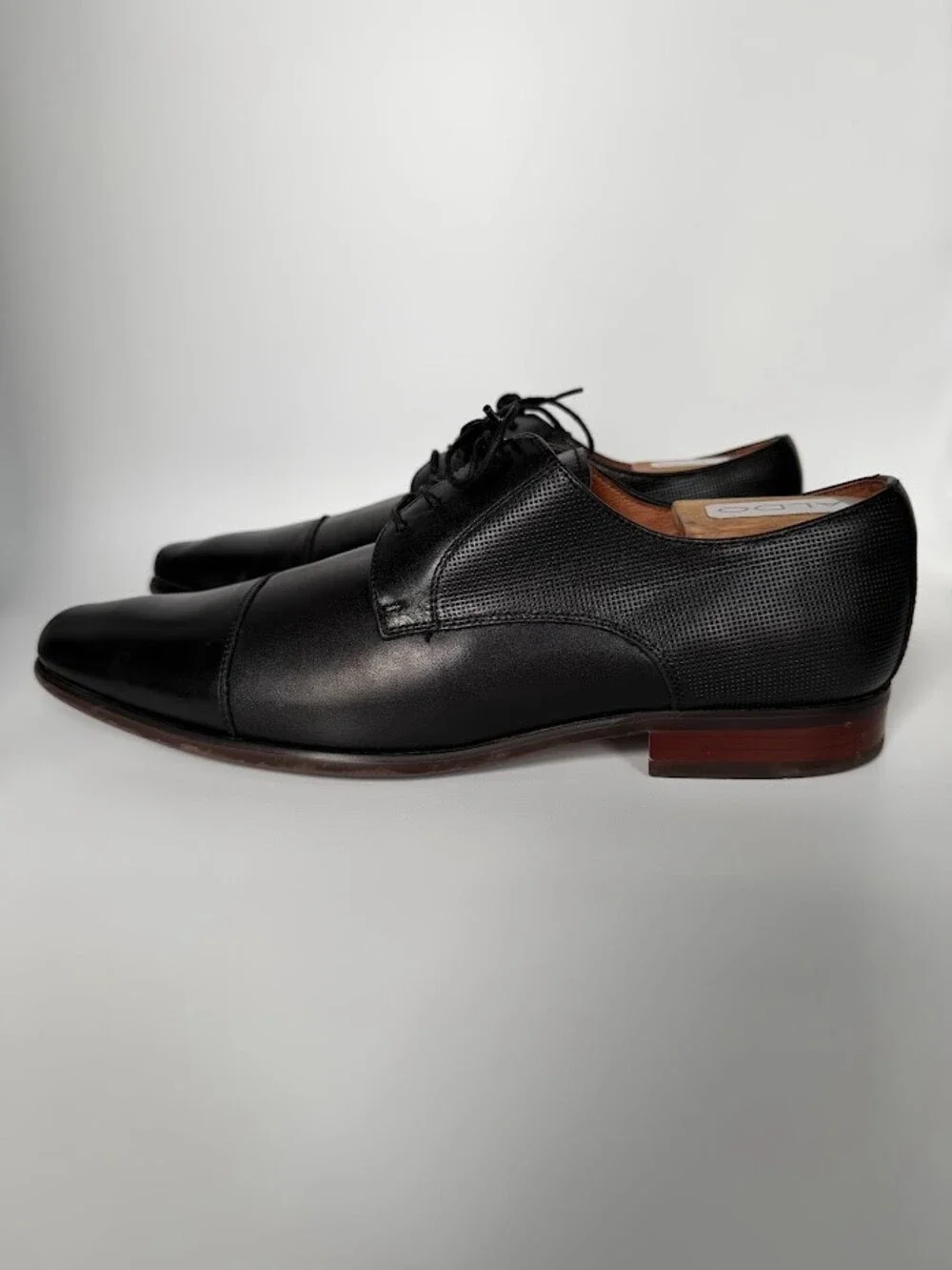 Florsheim Postino Cap Toe Oxford Black Leather 15149-001 Men's Size 9.5 D